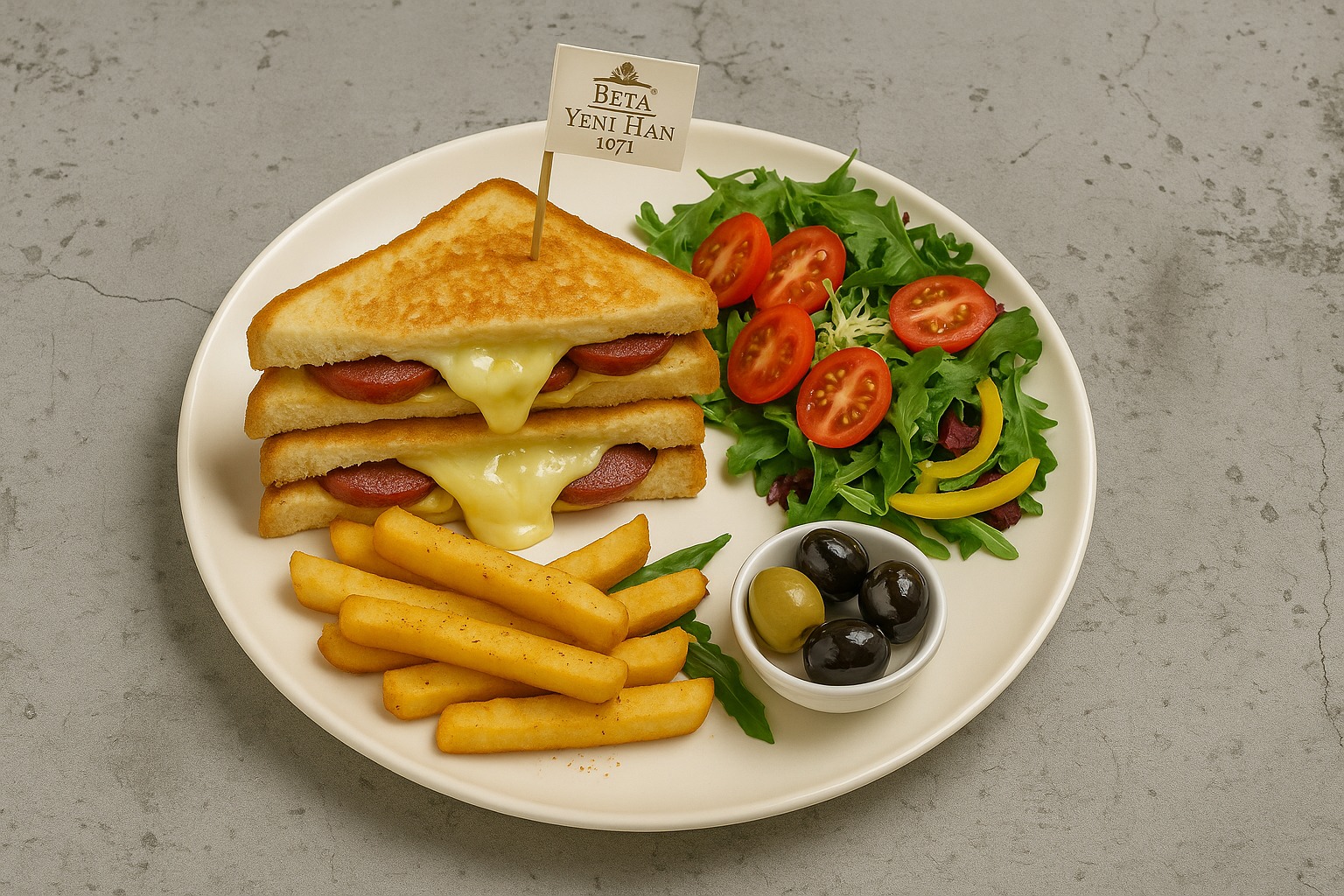 Kaşarlı Sucuklu Tost